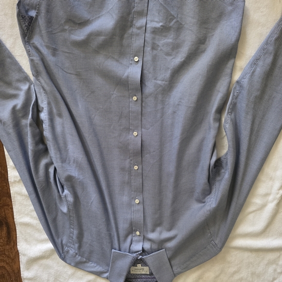 Ted Baker Men's Patterned Blue Button Down Shirt Size 16 Endurance - Picture 3 of 6